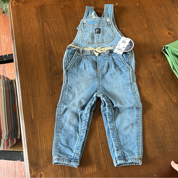 OshKosh Girl Denim Overalls. Size 24 months. - Picture 1 of 13